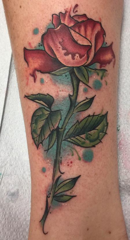 Tattoos - Watercolor Rose - 134952
